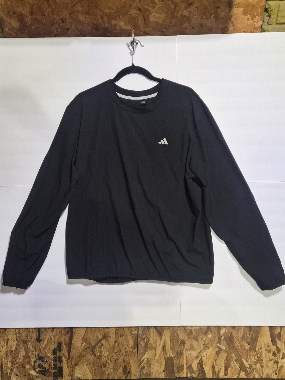 adidas Black Men’s Crewneck Long-Sleeve Sweatshirt